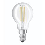 Osram Parathom Classic LED E14 Sferica Filamento Chiara 4W 470lm - 827 Bianco Molto Caldo | Relax and Active - Sostitutiva 40W