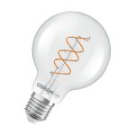 Osram Vintage 1906 LED E27 Globe Filamento Twist Chiara 7.2W 806lm - 927 Bianco Molto Caldo | Miglior Resa Cromatica - Dimmerabile - Sostitutiva 60W