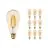 Confezione Multipack 10x Noxion Lucent LED E27 Edison Filamento Ambra 7.2W 630lm -  822 Bianco Molto Caldo | Dimmerabile - Sostitutiva 50W