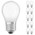 Confezione Multipack 10x Ledvance CLASSIC LED E27 Pera Filamento Ghiaccio 2.8W 250lm - 827 Bianco Molto Caldo | Dimmerabile - Sostitutiva 25W